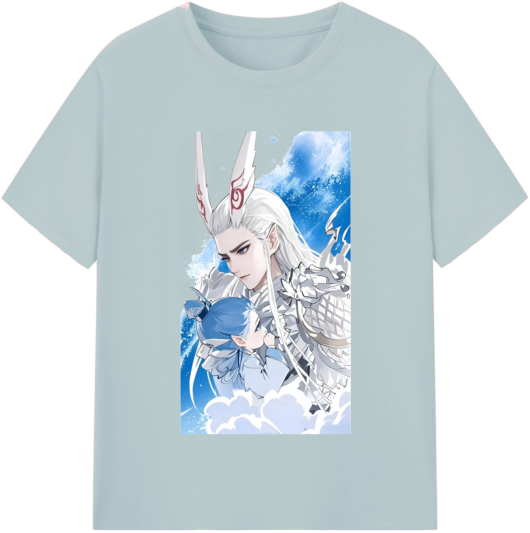 （画像用） Ne Zha 2 ナタ 魔童の大暴れ 綿100％半袖Tシャツ（フロントプリント）
